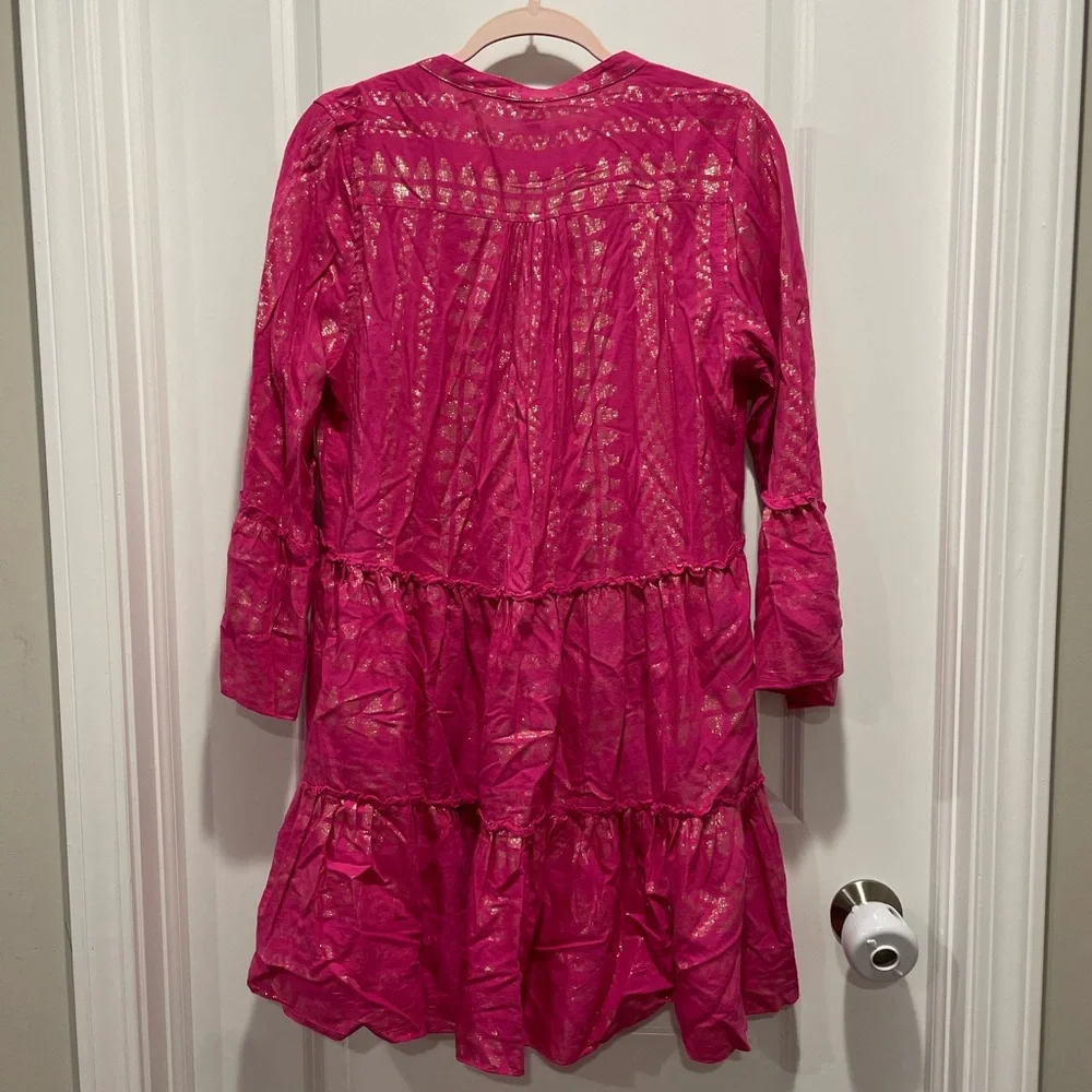 ELAN Clara dress in pink and gold Size Medium New - Picture 6 of 7